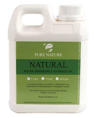 Massage Oil, Pure Nature water dispersible massage oil