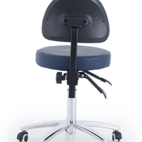 Pacific Round Top Gas Lift Stool with Back Rest