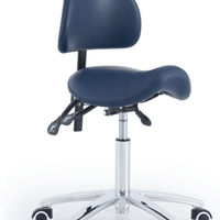 Height Adjustable Saddle Stool with back rest