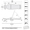 Healthtec SX massage Table with Mid-lift dimensions