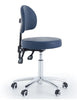 Pacific Round Top Gas Lift Stool with Back Rest - InterAktiv Health