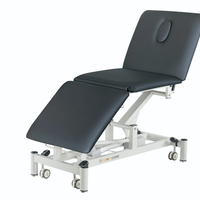 Pacific 3 section height adjustable examination table in Charcoal Grey