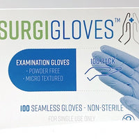 surgiglove nitrile powder free blue examination gloves