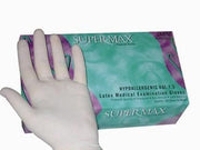 Latex disposable gloves for medical examinations, cleaning and commercial application where hygiene and hand protection is required.