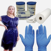InterAktiv Health supplies products and clinical supplies including, nitrile gloves, latex free gloves, disposable patient gowns, disposable paper bed sheets, cello head pads, Halyard paper rolls, alcohol swabs, 
