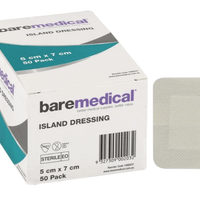 Island dressing 5 x 7cm sterile