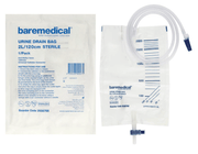 Baremedical urine drain bag in sterile packaging 