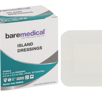 Island dressing 5cm x 5cm sterile