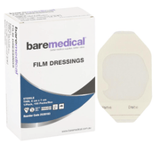 BareMedical Transparent Film Dressing 6 x 7cm Sterile-Box 100