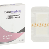 Transparent Film Dressing with Pad 15cm x 9cm