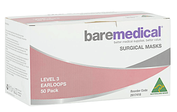Baremedical Disposable Surgical Mask Level 3- 50/Box