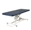 Healthtec Lynx Cardiology Echo elctric height adjustable examination table with hinged down body Echo cutout.