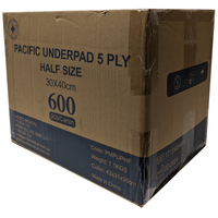 Pacific 30x40cm waterproof underpads carton 600