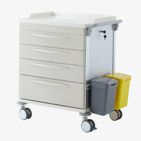 Medicine trolley with 5 lockable drawers