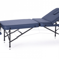Pacific Medical Portable Massage Table with backrest , height adjustable and face crest in Navy Blue