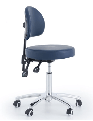 Pacific Round Top Gas Lift Stool with Back rest