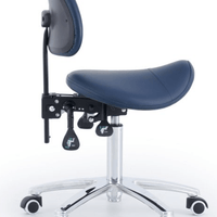 Height Adjustable Saddle Stool with height adjustable back rest 