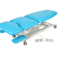 Healthtec SX Gynaecological Chair with adjustable foot pads and extension pad turns into a flat examination bed