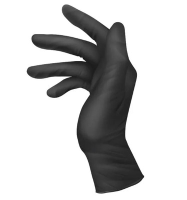 Saniflex Heavy Duty Black Nitrile Gloves-hero