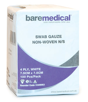 Gauze Swabs 7.5cmx7.5cm-100/pack