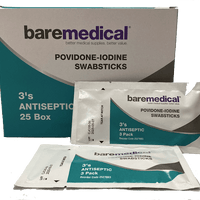 BAREMedical Povidone Iodine Swabsticks, 1% - InterAktiv Health