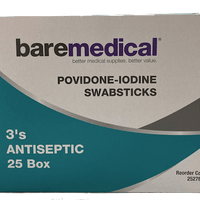 BAREMedical Povidone Iodine Swabsticks, 1% - InterAktiv Health