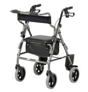 Days 2 in 1 Transit Rollator Walker-Silver - InterAktiv Health