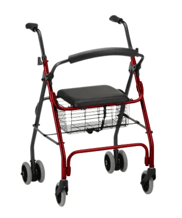 Days Rollator Seat Walker with Push-Down Brakes-Suitable for Alzheimers or Parkinson's Patients - InterAktiv Health