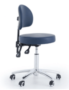 Pacific Round Top Gas Lift Stool with Back Rest - InterAktiv Health