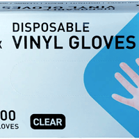 Saniflex Powder Free Vinyl Gloves, Clear - Box(100 Gloves) - InterAktiv Health