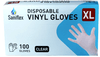 Saniflex Powder Free Vinyl Gloves, Clear - Box(100 Gloves) - InterAktiv Health