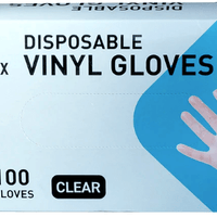 Saniflex Powder Free Vinyl Gloves, Clear - Box(100 Gloves) - InterAktiv Health