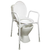 ALUMINIUM OVER TOILET FRAME WITH SEAT AND LID AT INTERAKTIV HEALTH