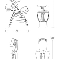 athlegen centurion traveller massage chair dimensions