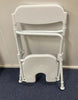 ALUMINIUM FOLDING SHOWER CHAIR WITH BACK SUPPORT AT INTERAKTIV HEALTH- in folded position