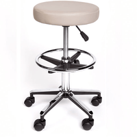 Round top gas lift stool with foot ring
