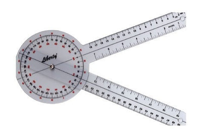 Goniometer used in the measurement of joint range of motion