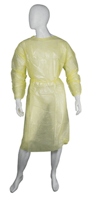 Disposable Isolation Gown with elastic sleeve, PE and PP material