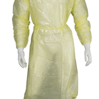 Disposable Isolation Gown with elastic sleeve, PE and PP material