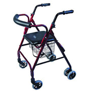ROLLATOR SEAT WALKER WITH COMPRESSION BRAKES AND CURVED BACKREST AT INTERAKTIV HEALTH