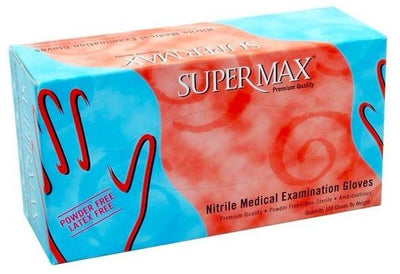 SuperMax NITRILE-Blue Examination Gloves- Carton-SuperMax-InterAktiv Health