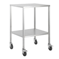 Stainless Steel Trolley -Flat Top with shelf 50cm wide