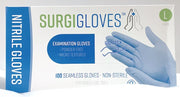surgiglove nitrile blue powder free examination gloves