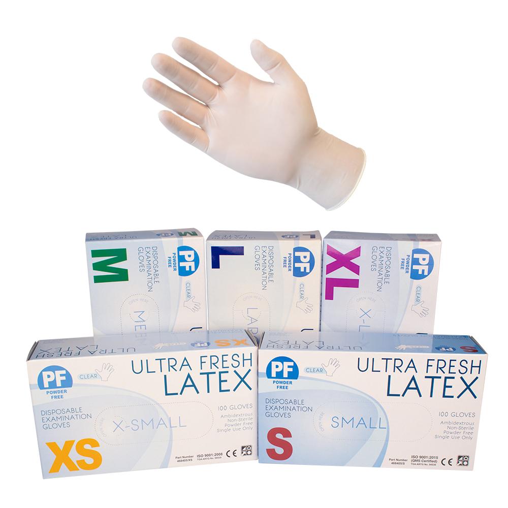 latex, powder free, gloves, disposable