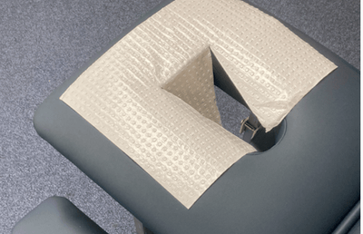 Hygienic face cradle cover, disposable face crest paper cover for massage tables