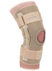 Knee brace with stabilising hinges and patella support