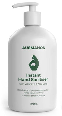 Hand Sanitiser with Vitamin E and Aloe Vera 375ml - InterAktiv Health