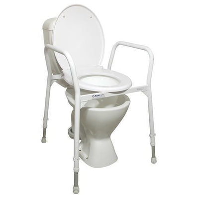 Homecraft Aluminium Over Toilet Frame with Seat and Lid (No Slash Guard) - InterAktiv Health