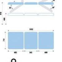 Pacific 3 section Examination Treatment Bed with Electric Back Rest-280kg - InterAktiv Health