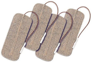 ValuTrode Cloth Electrodes, Pigtail, Square, 9 x 4cm, 4/pack